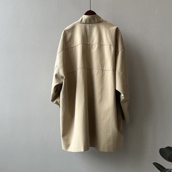 Women's 2025 Stand-Collar Trench Coat - Japanese Workwear Inspired - Image 3