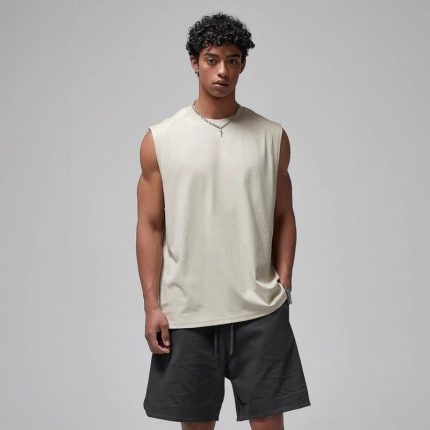 Vintage Athletic Tank Top - Basketball Sleeveless Shirt with Cooling Tech