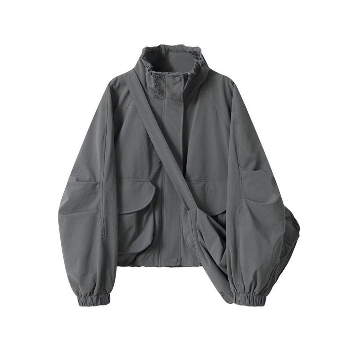 Women's Oversized Utility Jacket - Retro Boyish Fit - Image 1