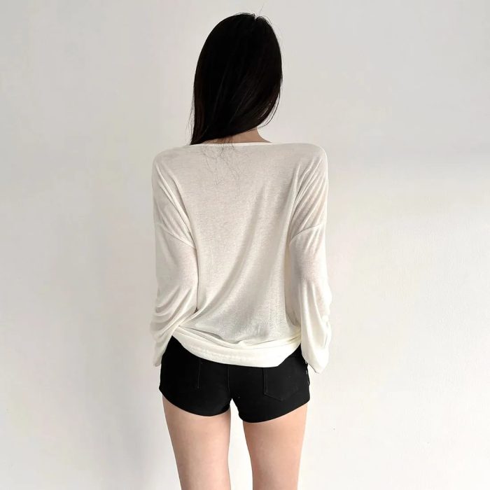Women's Oversized V-Neck T-Shirt with Puppy Print - Cozy & Cute - Image 4