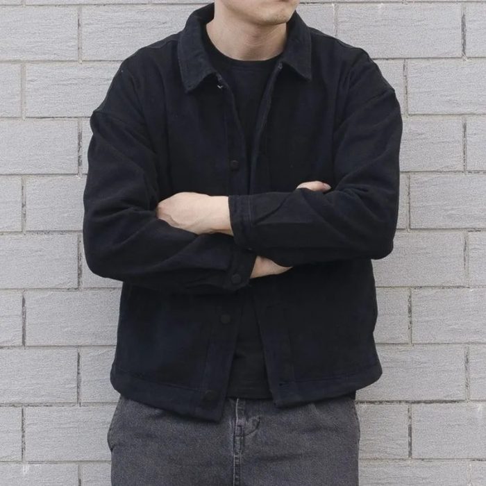 Men's Oversized Denim Jacket - Korean Streetwear Style - Image 1