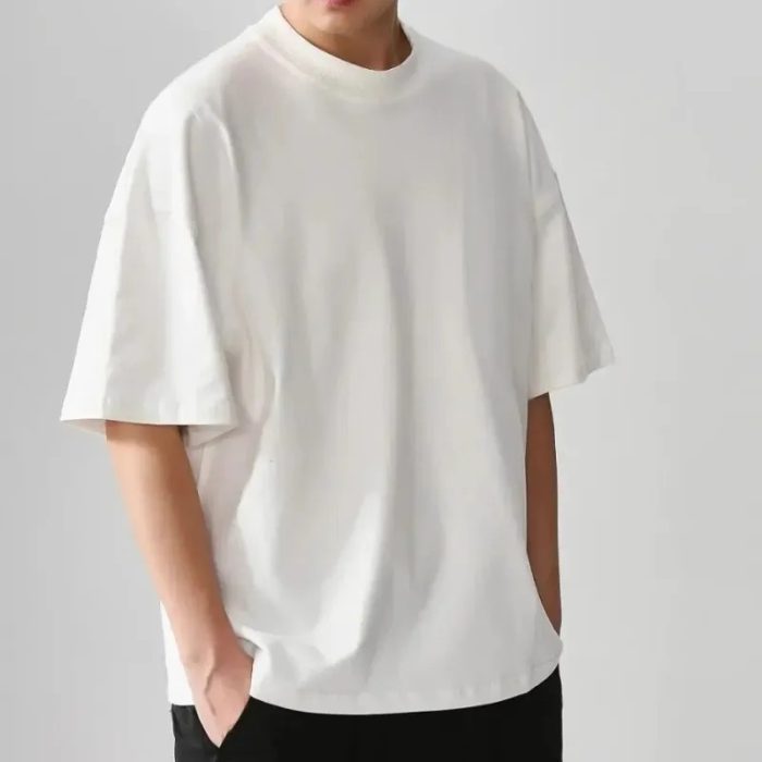 320gsm Heavyweight Tee - Classic American Fit Crewneck T-Shirt - Image 3