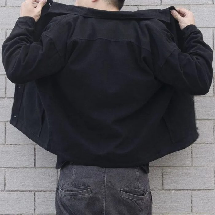 Men's Oversized Denim Jacket - Korean Streetwear Style - Image 3