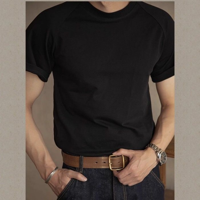 Men's Heavyweight 300gsm T-Shirt - Vintage Americana Style - Image 1