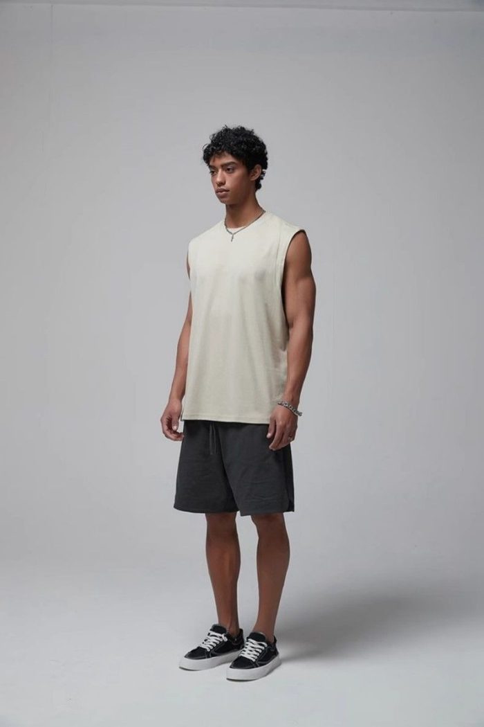Vintage Athletic Tank Top - Basketball Sleeveless Shirt with Cooling Tech - Image 4