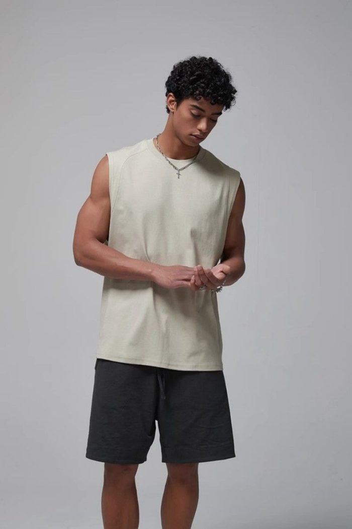 Vintage Athletic Tank Top - Basketball Sleeveless Shirt with Cooling Tech - Image 3